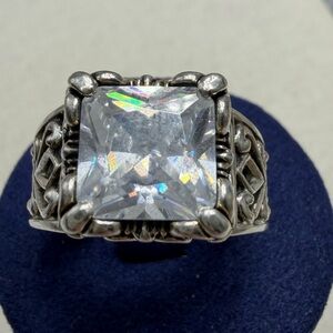 Silpada 925 sterling Uptown Cubic Zirconia ring size 9